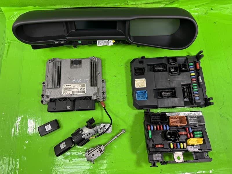 CITROEN C3 PICASSO ECU KIT SPEEDOMETER LOCK SET MODULE KEY 1.6 DIESEL 2012-2017