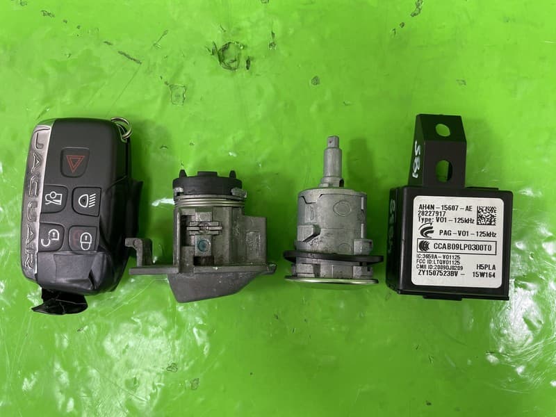 JAGUAR XF X250 LOCK SET IGNITION BARREL DRIVER DOOR LOCK KEY MODULE 2009-2015